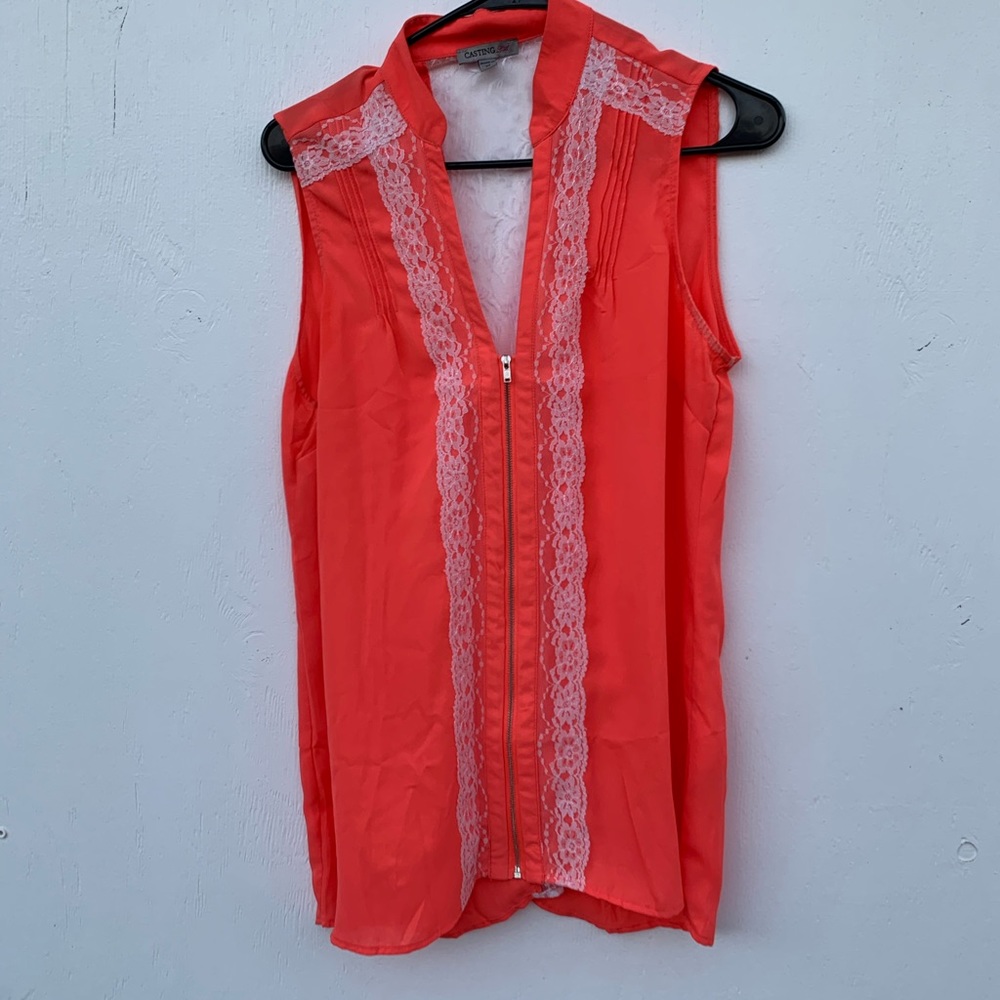 Bright pink blouse